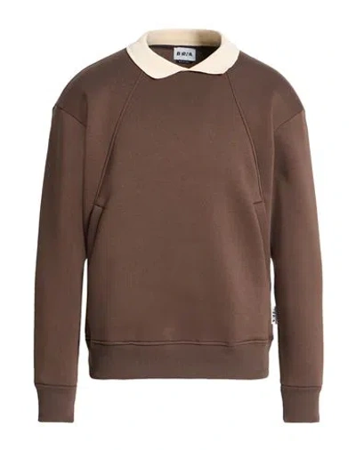 Berna Man Sweatshirt Chocolate Brown Size Xxl Cotton, Polyester