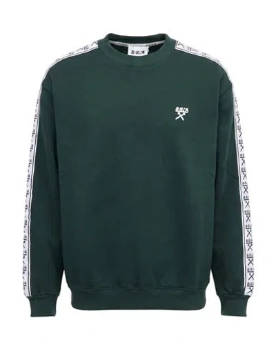 Berna Man Sweatshirt Dark Green Size Xxl Cotton, Polyester