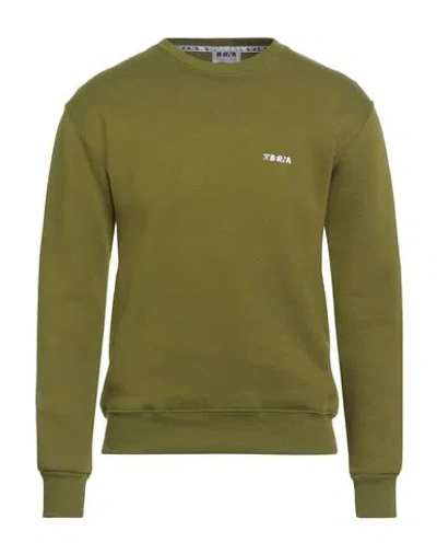 Berna Man Sweatshirt Military Green Size S Cotton, Polyester