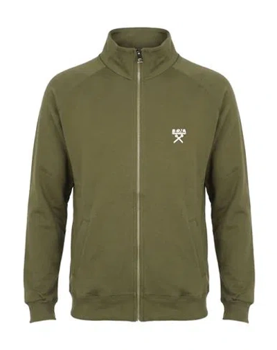 Berna Man Sweatshirt Military Green Size S Cotton, Polyester