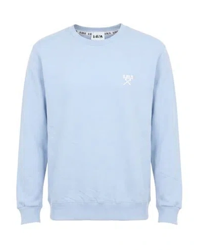 Berna Man Sweatshirt Sky Blue Size L Cotton, Polyester