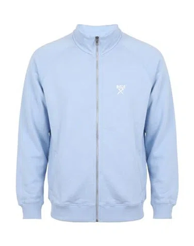 Berna Man Sweatshirt Sky Blue Size S Cotton, Polyester