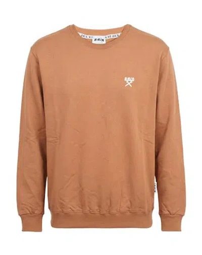 Berna Man Sweatshirt Tan Size M Cotton, Polyester In Brown