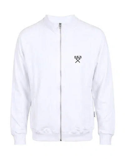 Berna Man Sweatshirt White Size S Cotton, Polyester In Multi