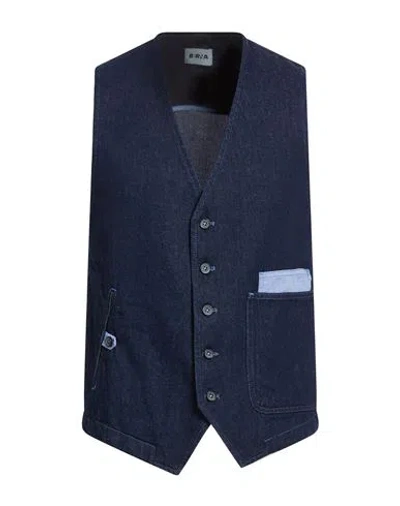 Berna Man Tailored Vest Blue Size Xxl Cotton
