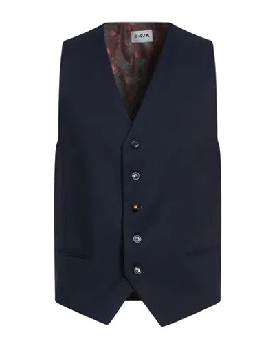 Berna Man Tailored Vest Midnight Blue Size Xl Cotton, Polyamide, Elastane