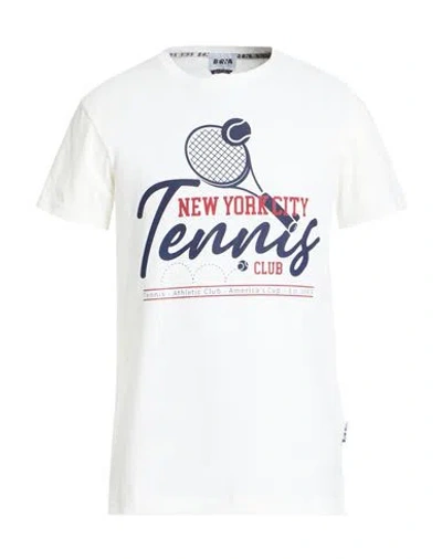 Berna Man T-shirt Cream Size M Cotton, Polyester In White