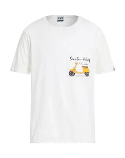 Berna Man T-shirt Cream Size Xl Cotton In White