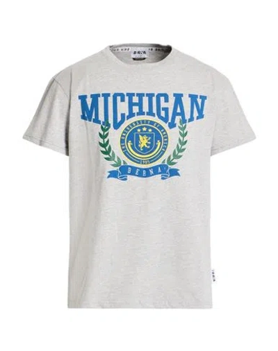 Berna Man T-shirt Light Grey Size L Cotton In Gray