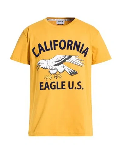 Berna Man T-shirt Mustard Size Xl Cotton, Polyester In Yellow