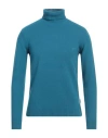 Berna Man Turtleneck Azure Size Xxl Wool, Polyamide In Blue