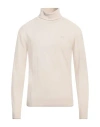 Berna Man Turtleneck Beige Size L Wool, Viscose, Polyamide, Cashmere In Beige
