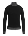 Berna Man Turtleneck Black Size L Wool, Viscose, Polyamide, Cashmere