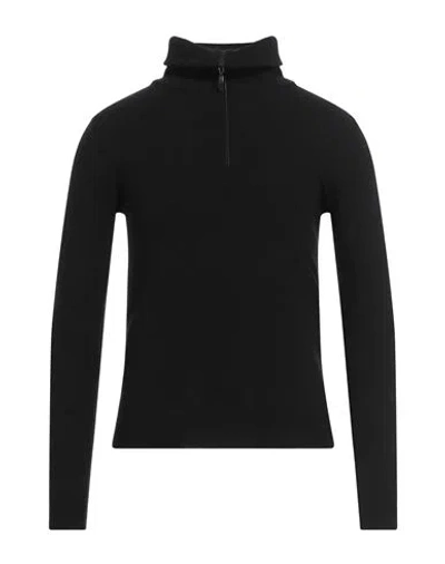 Berna Man Turtleneck Black Size L Wool, Polyamide