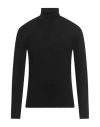 Berna Man Turtleneck Black Size Xxl Wool, Viscose, Polyamide, Cashmere In Black