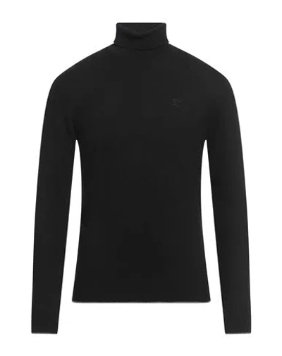 Berna Man Turtleneck Black Size Xxl Wool, Viscose, Polyamide, Cashmere