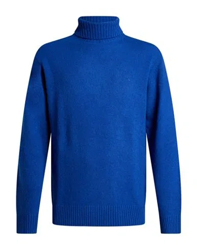 Berna Man Turtleneck Bright Blue Size S Wool, Polyamide