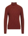 Berna Man Turtleneck Brown Size Xxl Acrylic, Polyamide, Wool, Viscose