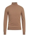 Berna Man Turtleneck Camel Size Xxl Wool, Viscose, Polyamide, Cashmere In Beige