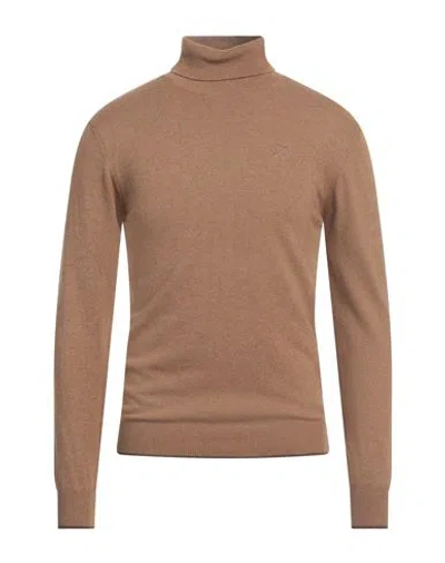 Berna Man Turtleneck Camel Size Xxl Wool, Viscose, Polyamide, Cashmere In Beige