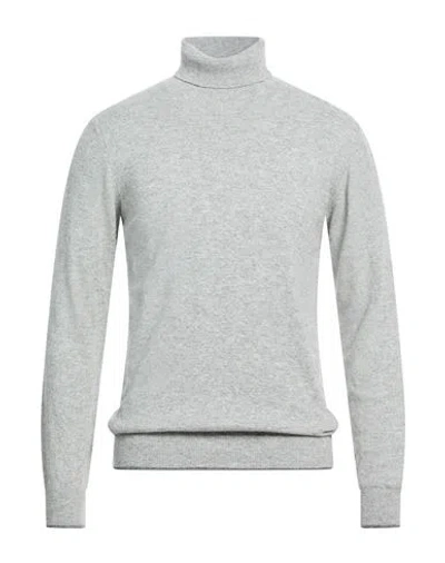 Berna Man Turtleneck Grey Size Xl Wool, Viscose, Polyamide, Cashmere In Gray