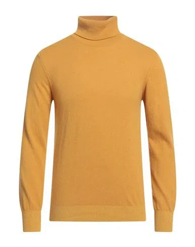 Berna Man Turtleneck Marigold Size Xxl Wool, Viscose, Polyamide, Cashmere In Yellow