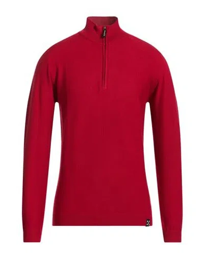 Berna Man Turtleneck Red Size L Viscose, Nylon