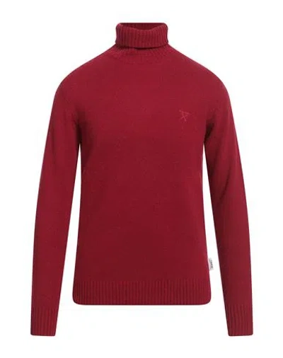 Berna Man Turtleneck Red Size Xxl Wool, Polyamide