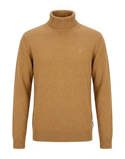 Berna Man Turtleneck Sand Size Xxl Wool, Polyamide In Beige