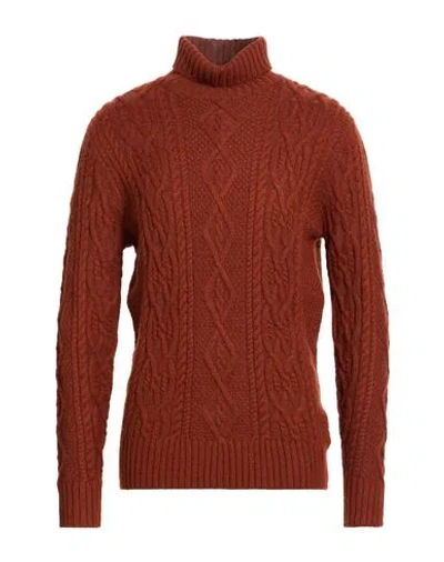 Berna Man Turtleneck Tan Size Xl Acrylic, Polyamide, Wool In Brown