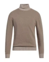 Berna Man Turtleneck Taupe Size L Wool, Viscose, Polyamide, Cashmere In Gray