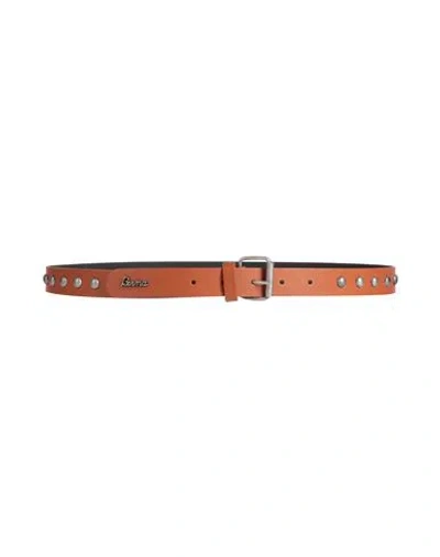 Berna Woman Belt Tan Size 34 Synthetic Fibers In Brown