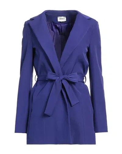 Berna Woman Blazer Purple Size 4 Polyester, Elastane