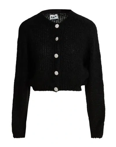 Berna Woman Cardigan Black Size S Acrylic, Polyamide, Mohair Wool, Wool