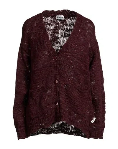 Berna Woman Cardigan Burgundy Size S Wool, Acrylic In Red