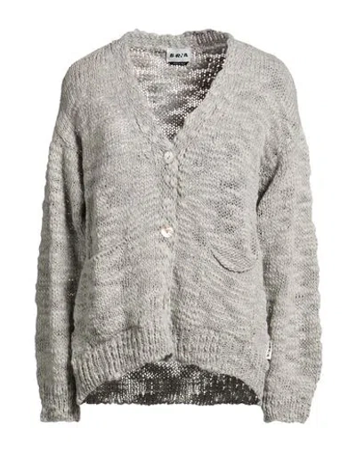 Berna Woman Cardigan Grey Size S Wool, Acrylic In Gray