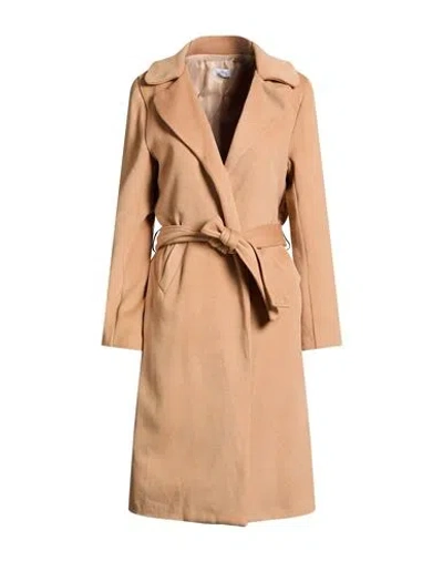 Berna Woman Coat Camel Size M Polyester, Viscose, Elastane In Brown