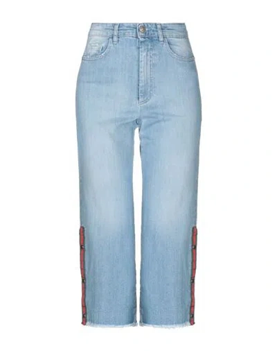 Berna Woman Jeans Blue Size 6 Cotton, Elastane