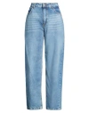 Berna Woman Jeans Blue Size 10 Cotton In Blue