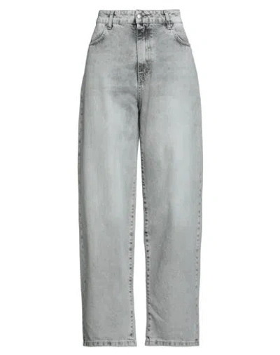 Berna Woman Jeans Grey Size 8 Cotton In Gray