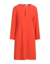 Berna Woman Mini Dress Orange Size Xs Polyester, Elastane