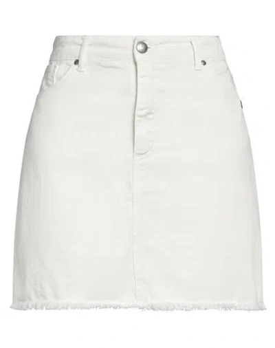 Berna Woman Mini Skirt Off White Size 6 Cotton