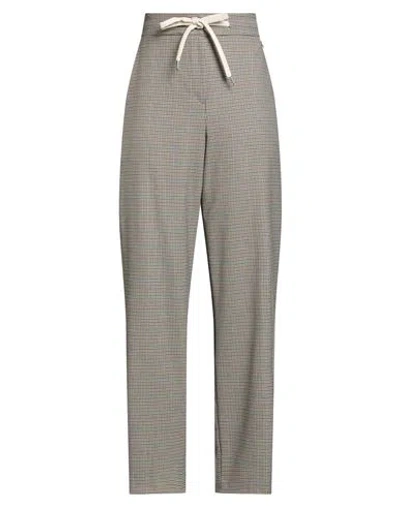 Berna Woman Pants Beige Size L Polyester, Viscose, Elastane In Gray