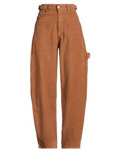 Berna Woman Pants Brown Size 8 Cotton