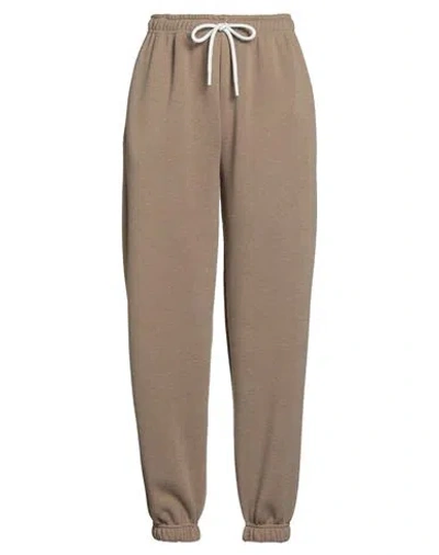 Berna Woman Pants Camel Size L Polyester, Viscose, Elastane In Brown