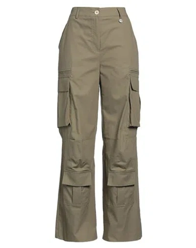 Berna Woman Pants Military Green Size M Cotton