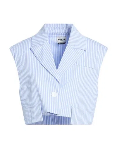 Berna Woman Shirt Azure Size L Cotton, Polyamide, Elastane In Blue