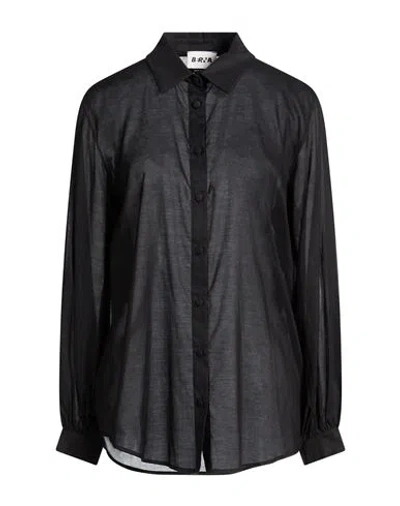 Berna Woman Shirt Black Size M Tencel, Cotton