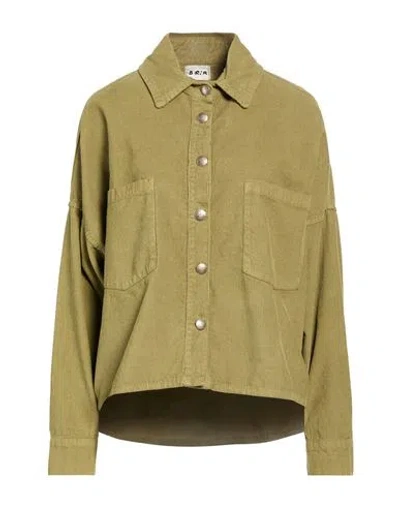 Berna Woman Shirt Military Green Size M Cotton
