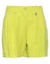 Berna Woman Shorts & Bermuda Shorts Light Green Size 6 Viscose, Linen